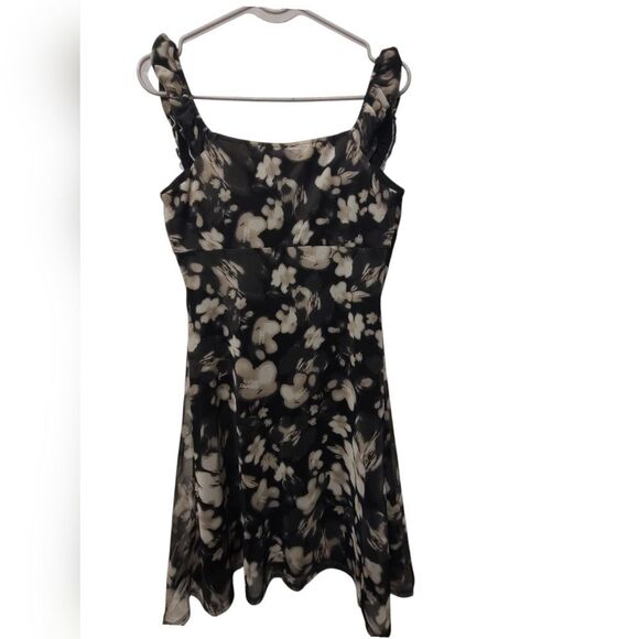 Planet Heart Black&White Floral/Lace Dress Sizw M Y2K Babydoll Whimsigoth NWT - Picture 2 of 6